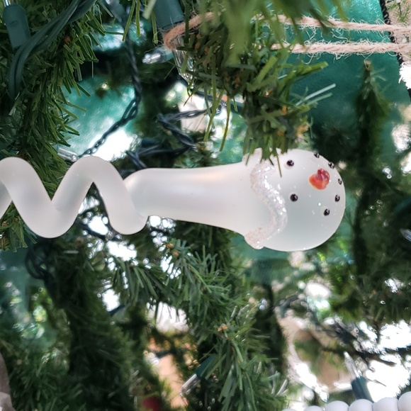 Glass Blown NWT Snowmen Ornaments Set of 3 - Picture 7 of 9
